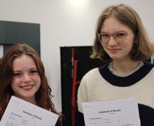 2 Hampton students with results   Copy