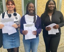 3 Everest students with their results